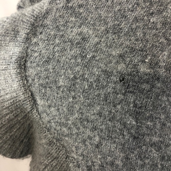 Colour Works Ruffle Gray Soft Angora Wool Cardigan - Picture 6 of 13